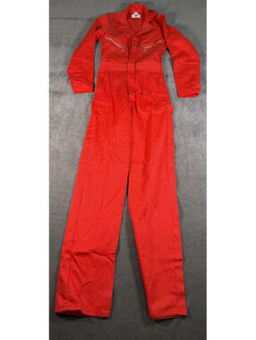 Dickies Red Long Sleeve Work Jumpsuit Coverall Size 5/6